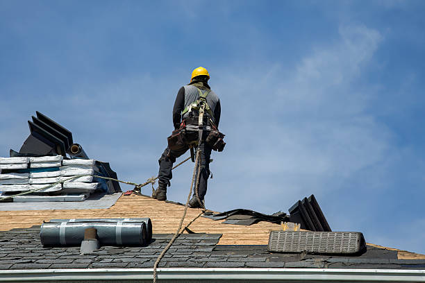 Professional Gutter Installation technician working in Campobello, SC